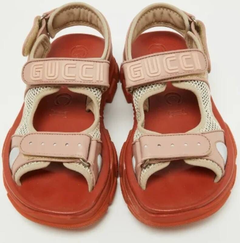 Gucci Vintage Pre-owned Leather sandals Pink Dames