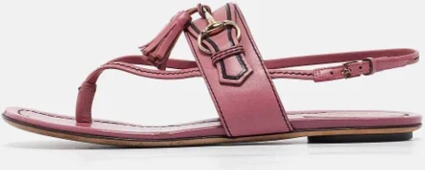 Gucci Vintage Pre-owned Leather sandals Pink Dames