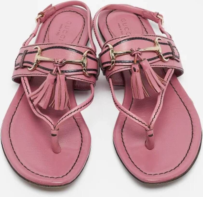 Gucci Vintage Pre-owned Leather sandals Pink Dames