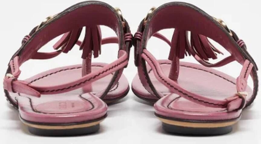 Gucci Vintage Pre-owned Leather sandals Pink Dames