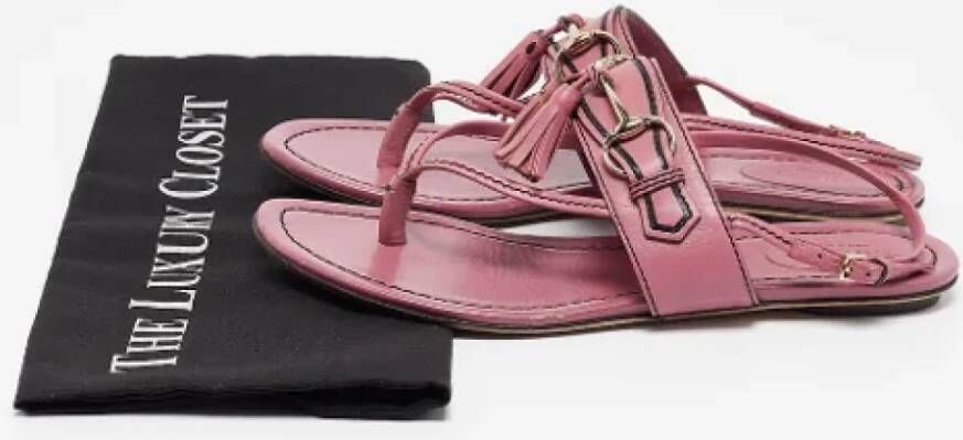 Gucci Vintage Pre-owned Leather sandals Pink Dames