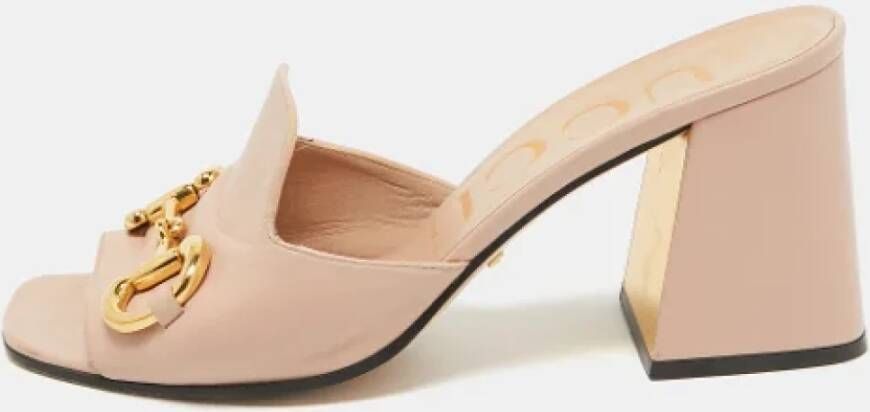 Gucci Vintage Pre-owned Leather sandals Pink Dames