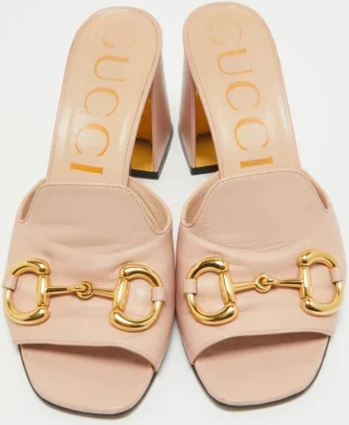 Gucci Vintage Pre-owned Leather sandals Pink Dames