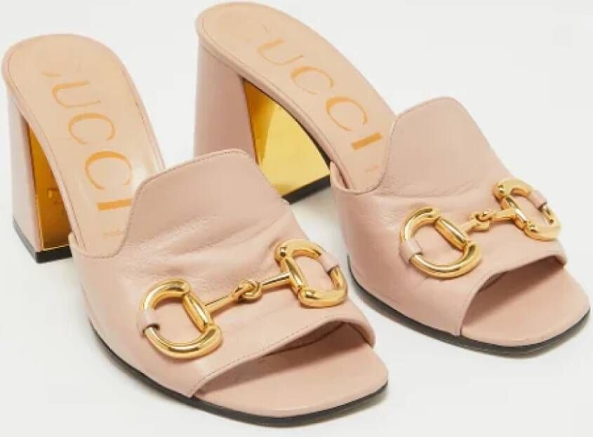 Gucci Vintage Pre-owned Leather sandals Pink Dames