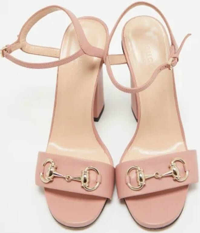 Gucci Vintage Pre-owned Leather sandals Pink Dames