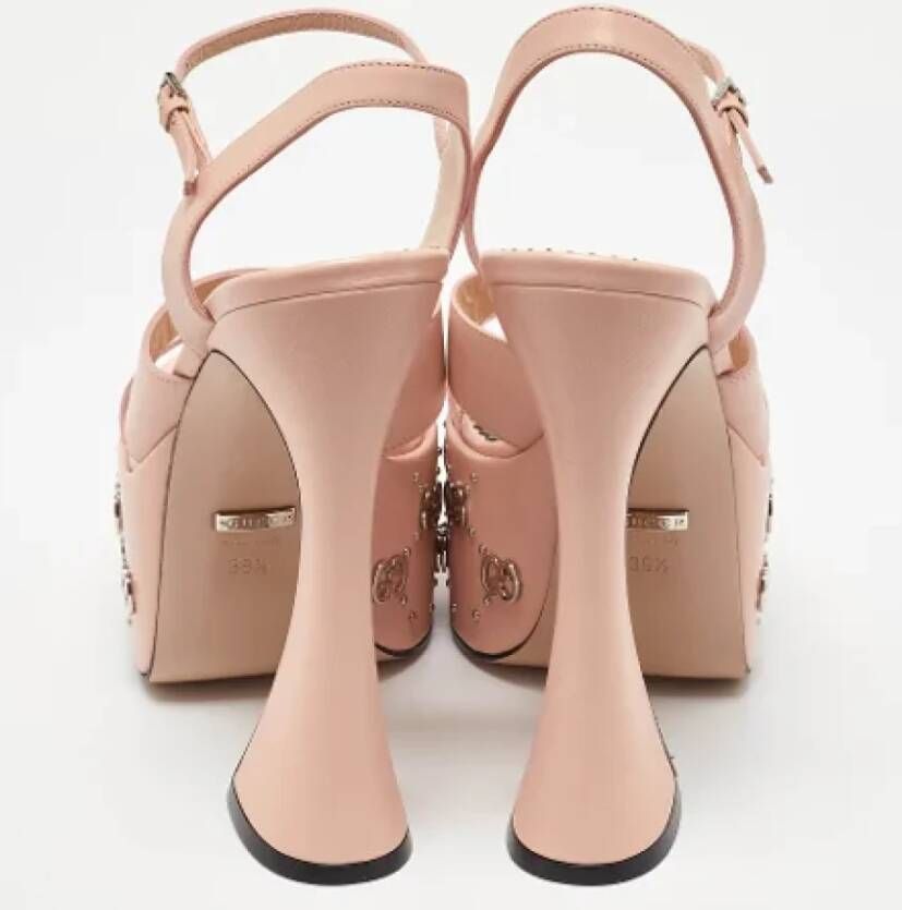 Gucci Vintage Pre-owned Leather sandals Pink Dames