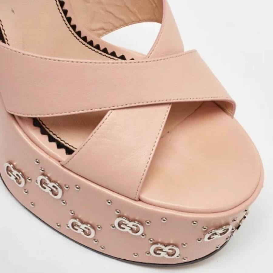 Gucci Vintage Pre-owned Leather sandals Pink Dames