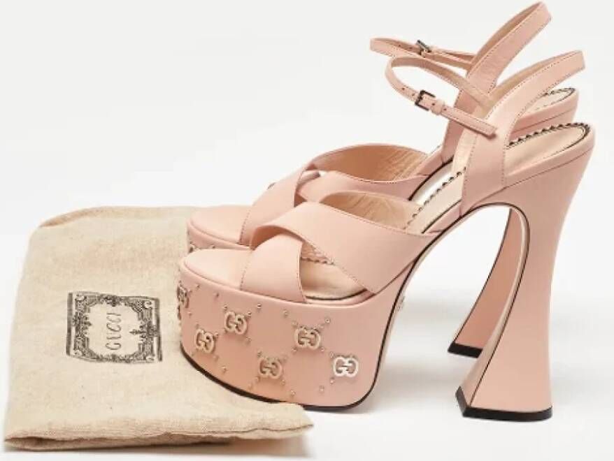 Gucci Vintage Pre-owned Leather sandals Pink Dames