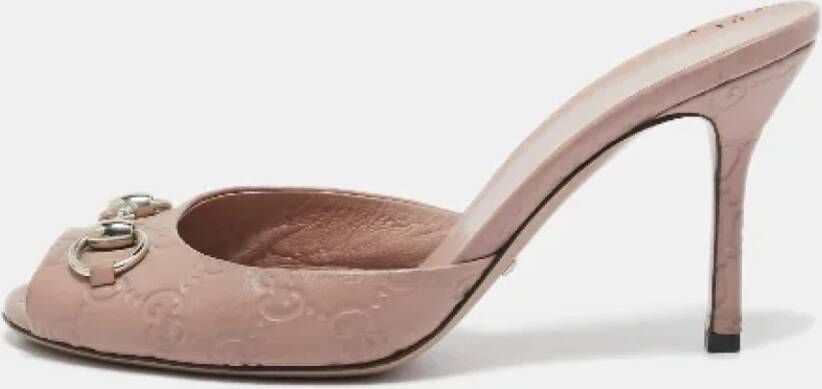 Gucci Vintage Pre-owned Leather sandals Pink Dames