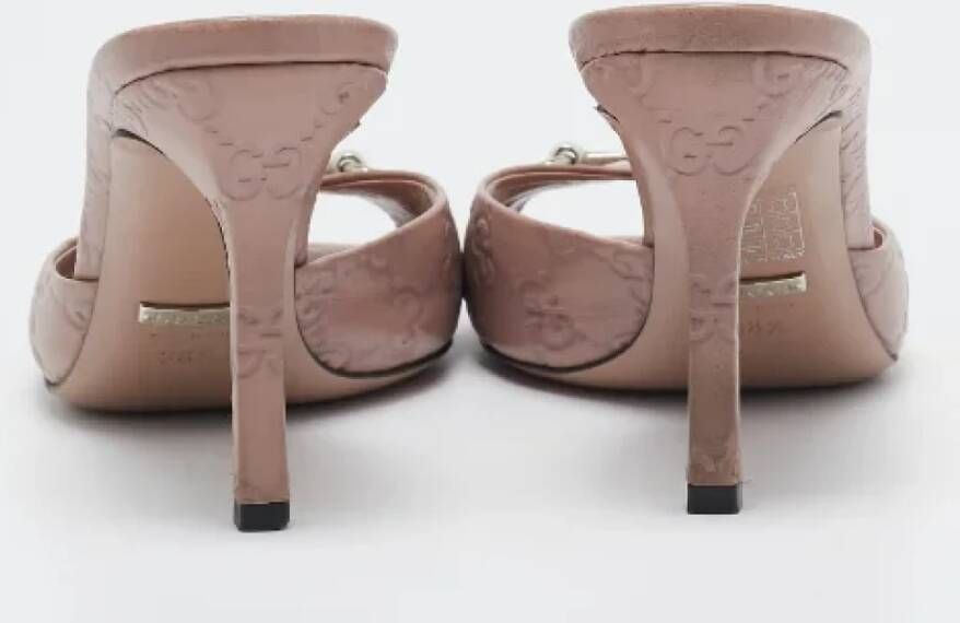 Gucci Vintage Pre-owned Leather sandals Pink Dames