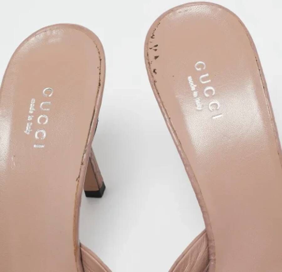 Gucci Vintage Pre-owned Leather sandals Pink Dames