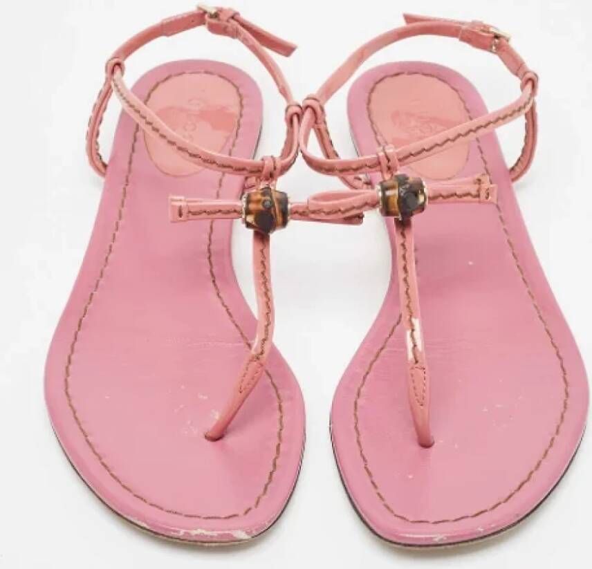 Gucci Vintage Pre-owned Leather sandals Purple Dames