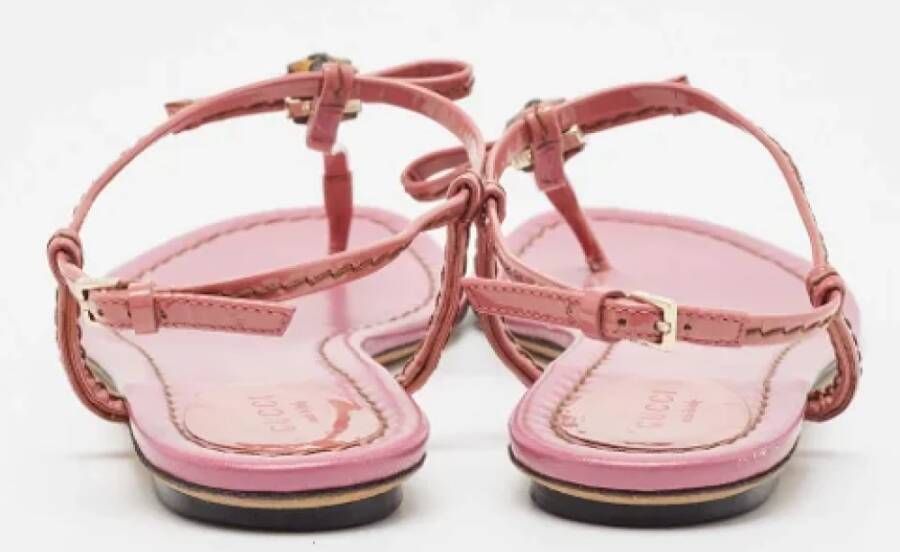 Gucci Vintage Pre-owned Leather sandals Purple Dames