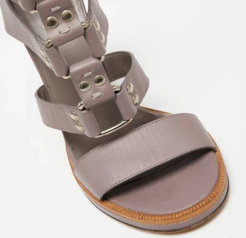 Gucci Vintage Pre-owned Leather sandals Purple Dames