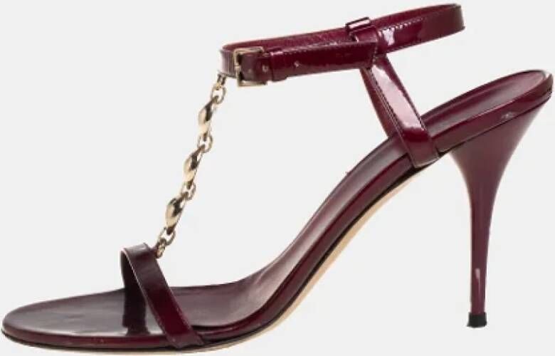 Gucci Vintage Pre-owned Leather sandals Red Dames