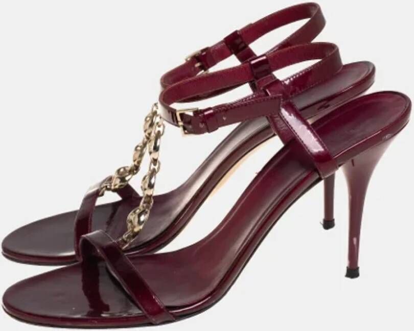 Gucci Vintage Pre-owned Leather sandals Red Dames