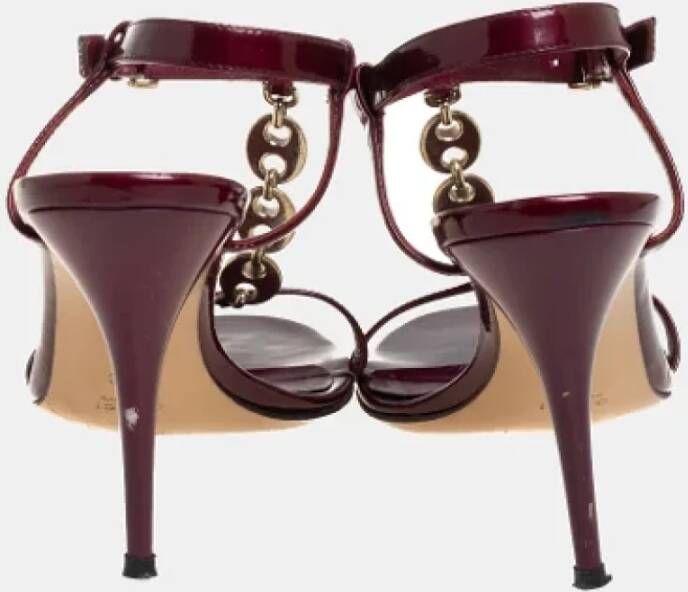 Gucci Vintage Pre-owned Leather sandals Red Dames