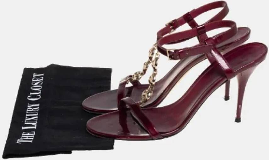 Gucci Vintage Pre-owned Leather sandals Red Dames