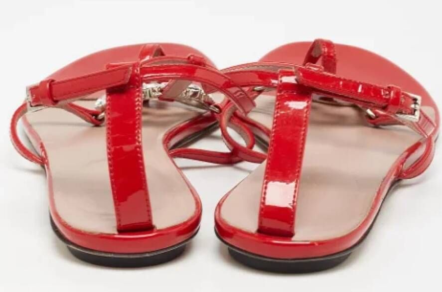 Gucci Vintage Pre-owned Leather sandals Red Dames