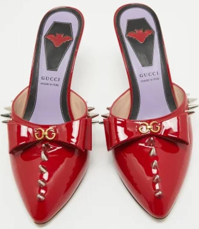 Gucci Vintage Pre-owned Leather sandals Red Dames