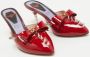 Gucci Vintage Pre-owned Leather sandals Red Dames - Thumbnail 4