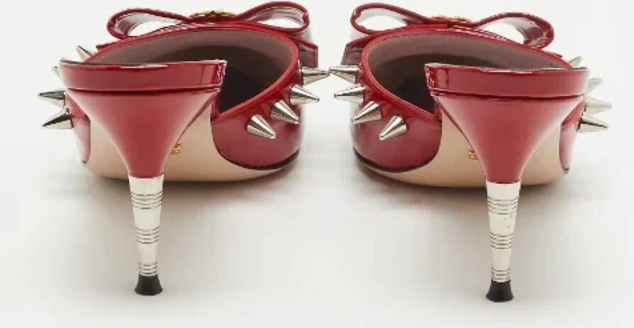 Gucci Vintage Pre-owned Leather sandals Red Dames