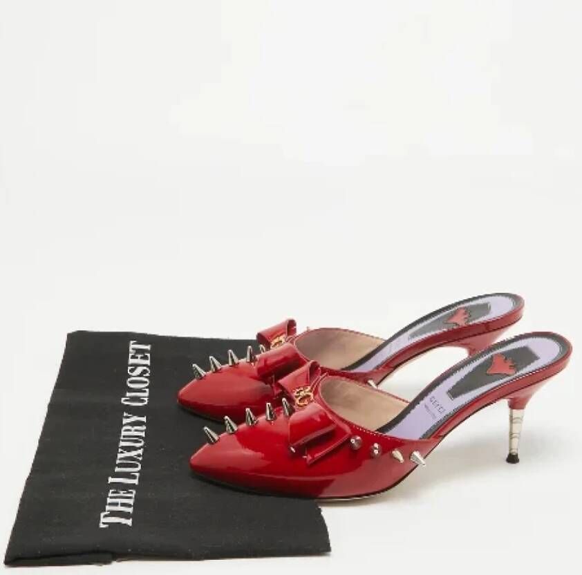 Gucci Vintage Pre-owned Leather sandals Red Dames