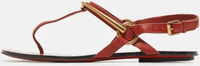 Gucci Vintage Pre-owned Leather sandals Red Dames