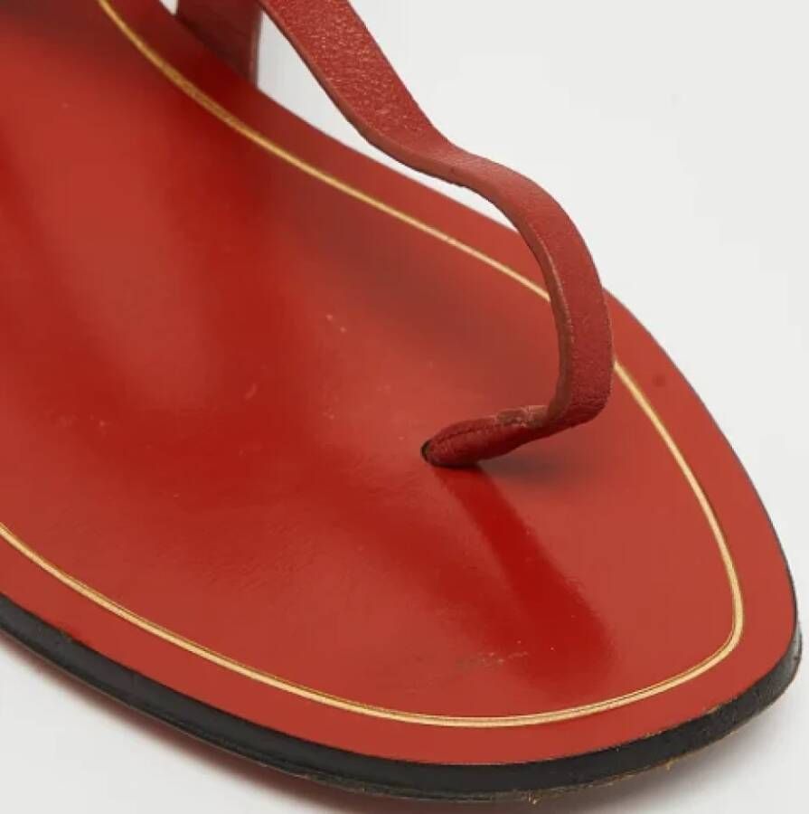 Gucci Vintage Pre-owned Leather sandals Red Dames