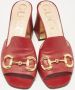 Gucci Vintage Pre-owned Leather sandals Red Dames - Thumbnail 3