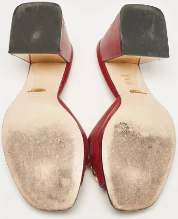 Gucci Vintage Pre-owned Leather sandals Red Dames