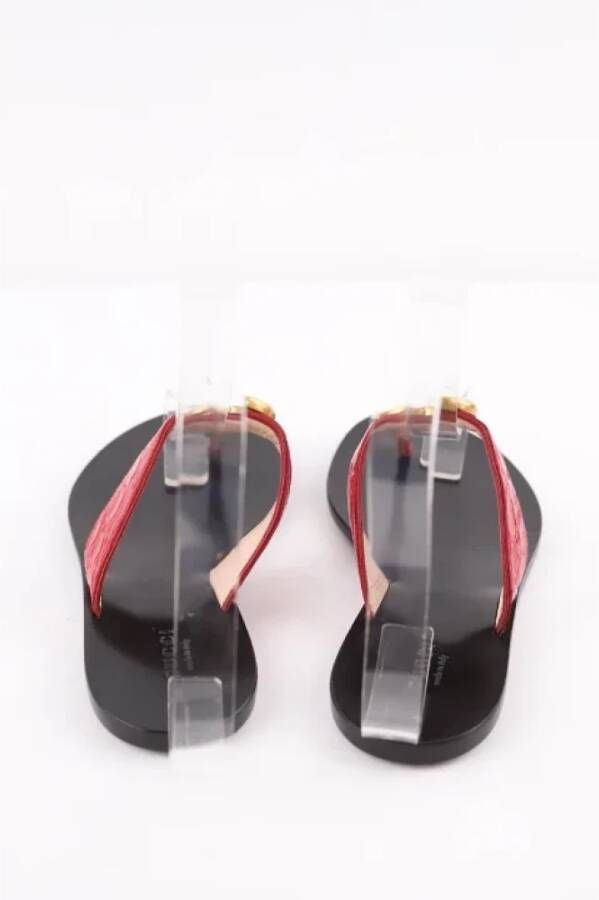 Gucci Vintage Pre-owned Leather sandals Red Dames