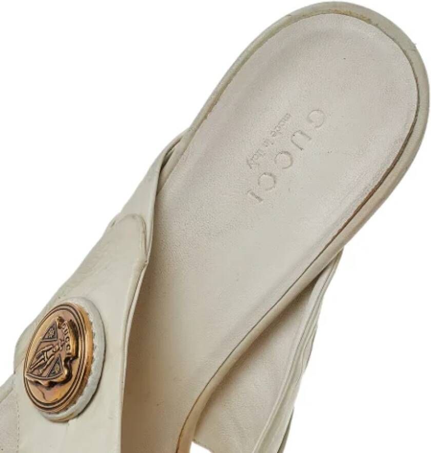 Gucci Vintage Pre-owned Leather sandals White Dames