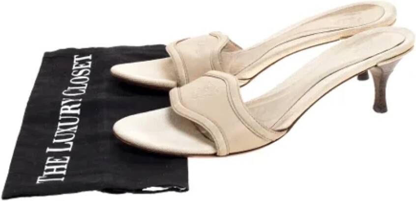 Gucci Vintage Pre-owned Leather sandals White Dames