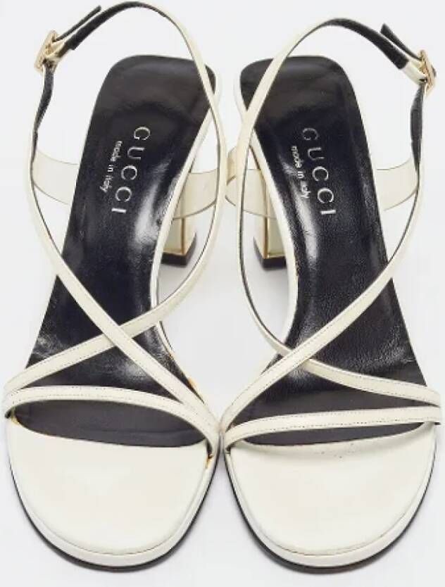 Gucci Vintage Pre-owned Leather sandals White Dames