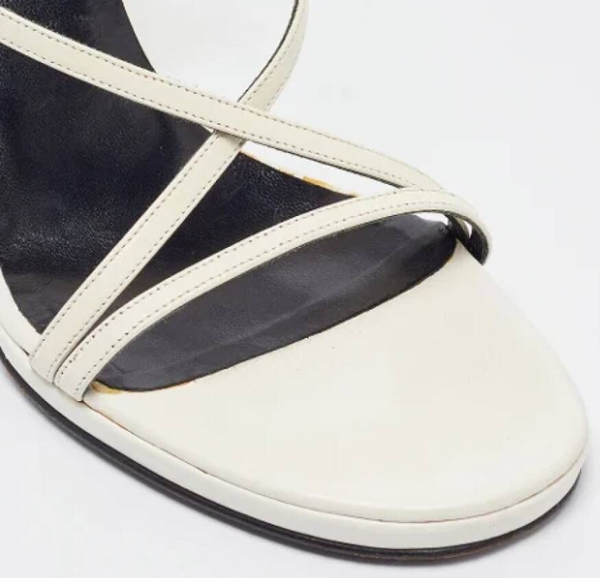 Gucci Vintage Pre-owned Leather sandals White Dames