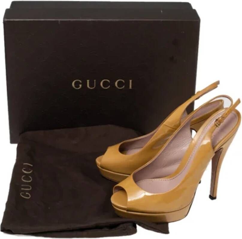 Gucci Vintage Pre-owned Leather sandals Yellow Dames