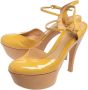 Gucci Vintage Pre-owned Leather sandals Yellow Dames - Thumbnail 3