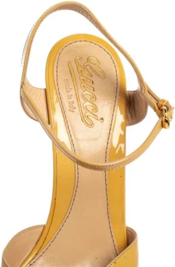 Gucci Vintage Pre-owned Leather sandals Yellow Dames