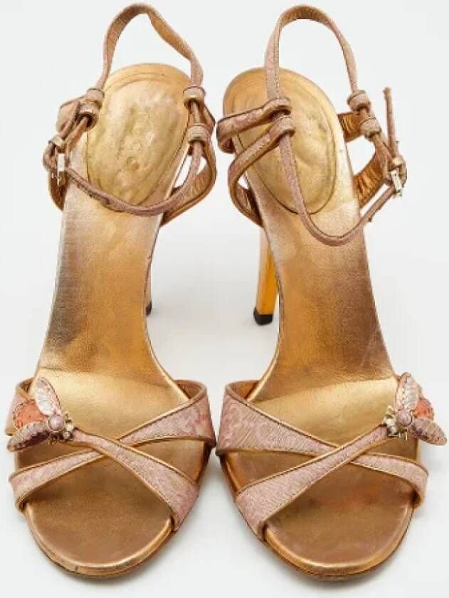 Gucci Vintage Pre-owned Leather sandals Yellow Dames