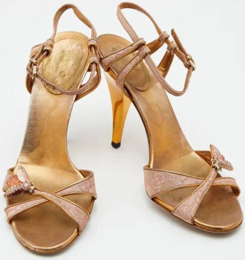 Gucci Vintage Pre-owned Leather sandals Yellow Dames