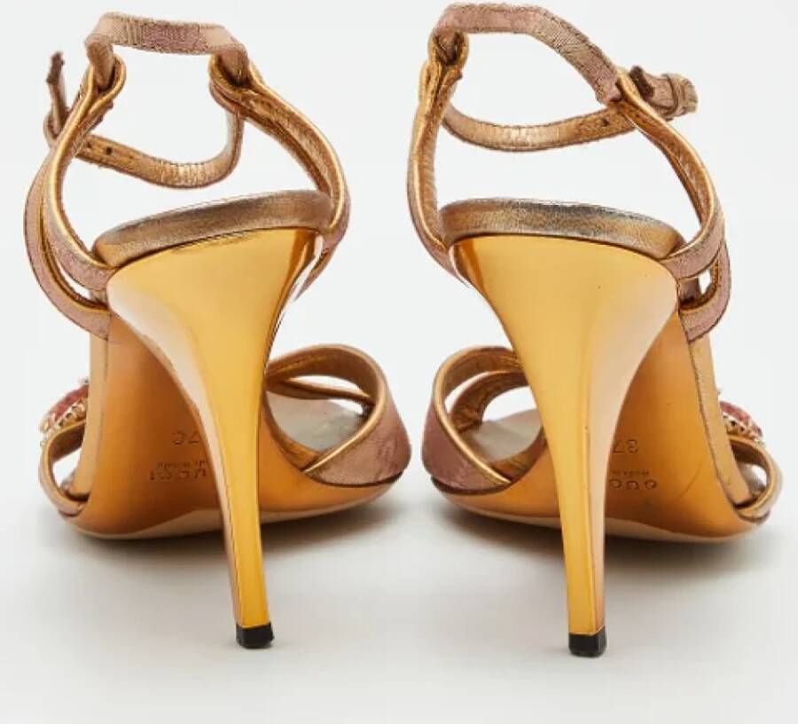 Gucci Vintage Pre-owned Leather sandals Yellow Dames