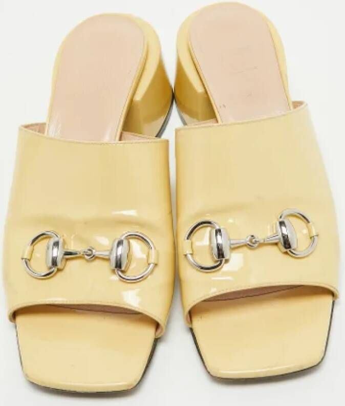 Gucci Vintage Pre-owned Leather sandals Yellow Dames