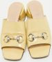 Gucci Vintage Pre-owned Leather sandals Yellow Dames - Thumbnail 3