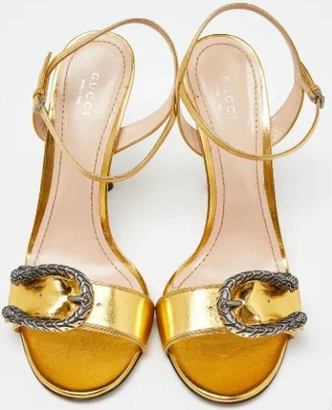 Gucci Vintage Pre-owned Leather sandals Yellow Dames