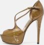 Gucci Vintage Pre-owned Leather sandals Yellow Dames - Thumbnail 2