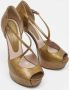 Gucci Vintage Pre-owned Leather sandals Yellow Dames - Thumbnail 4