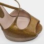 Gucci Vintage Pre-owned Leather sandals Yellow Dames - Thumbnail 8