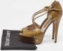 Gucci Vintage Pre-owned Leather sandals Yellow Dames - Thumbnail 9