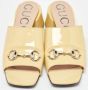 Gucci Vintage Pre-owned Leather sandals Yellow Dames - Thumbnail 3